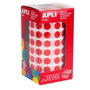 Apli Gomets Redondos 15mm Rojo en Rollo de 2832 Unidades